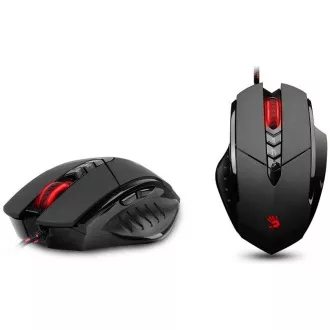 A4tech BLOODY V7 herní myš, až 3200DPI, V-Track technologie, 160KB paměť, USB, CORE 2, kovové podložky