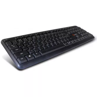 C-TECH klávesnice KB-102 PS/2, slim, black, CZ/SK