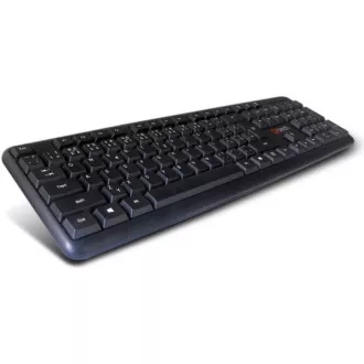 C-TECH klávesnice KB-102 PS/2, slim, black, CZ/SK