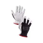 Kombinované rukavice TECHNIK PLUS, černo-bílé, vel. 07