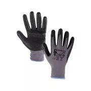 Povrstvené rukavice NAPA, šedo-černé, vel. 07