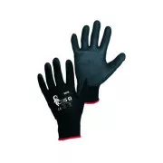 Povrstvené rukavice BRITA BLACK, černé, vel. 10