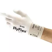 Povrstvené rukavice ANSELL HYFLEX 48-105, bílé, vel. 10