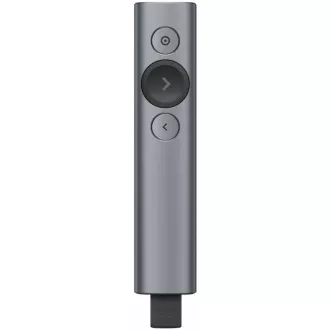 Logitech prezentér Spotlight Plus, Bezdrátový, Bluetooth, tmavě šedá