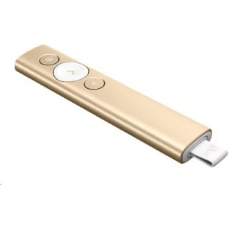 Logitech prezentér Spotlight, Bezdrátový, Bluetooth, zlatá