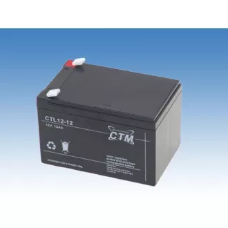 Baterie - CTM CTL 12-12L (12V/12Ah - Faston 250), životnost 10-12let Baterie - CTM CTL 12-12L (12V/12Ah - Faston 250), životnost 10-12let