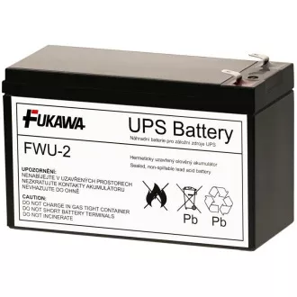 Baterie - FUKAWA FWU-2 náhradní baterie za RBC2 (12V/7, 2Ah, Faston 250), životnost 5let