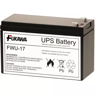 Baterie - FUKAWA FWU-17 náhradní baterie za RBC17 (12V/9Ah), životnost 5let