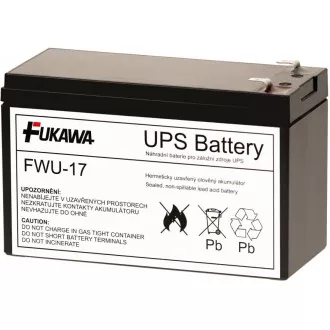 Baterie - FUKAWA FWU-17 náhradní baterie za RBC17 (12V/9Ah), životnost 5let