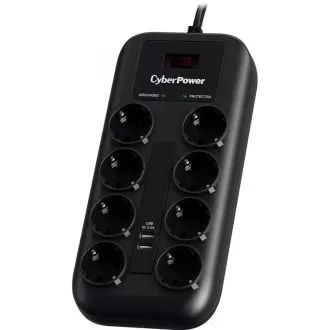 CyberPower Surge Buster™ 8 zásuvek, 2xUSB, 1.8m, New CyberPower Surge Buster™ 8 zásuvek, 2xUSB, 1.8m, New