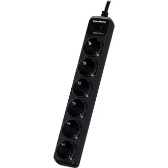 CyberPower Surge Buster™ 6 zásuvek, 1.8m, German, New CyberPower Surge Buster™ 6 zásuvek, 1.8m, German, New