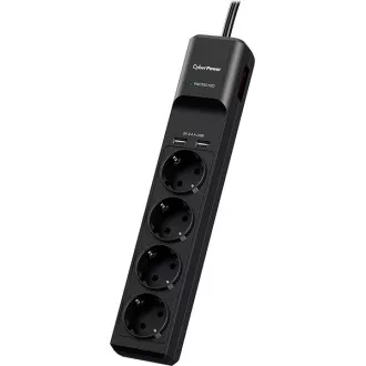 CyberPower Surge Buster™ 4 zásuvky, 2xUSB, 1.8m, German, New CyberPower Surge Buster™ 4 zásuvky, 2xUSB, 1.8m, German, New