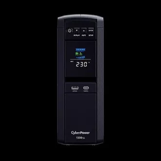 CyberPower PFC SineWave LCD GP UPS 1350VA/810W, Schuko zásuvky