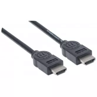 MANHATTAN kabel High Speed HDMI 4K, 3D, Male to Male, stíněný, černý, 1, 8m