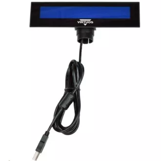 Virtuos LCD zákaznický displej Virtuos FL-2026MB 2x20, USB, černý