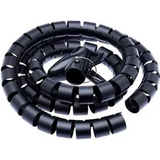 CONNECT IT trubice pro vedení kabelů WINDER, 1, 5m x 30mm černá (organizér kabelů)