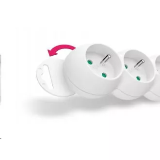CONNECT IT prodlužovací kabel 230V, 5 zásuvek, 2 m, bez vypínače (bílý)