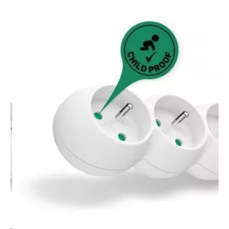 CONNECT IT prodlužovací kabel 230V, 5 zásuvek, 2 m, bez vypínače (bílý)