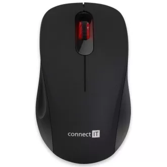 CONNECT IT "MUTE" bezdrátová optická tichá myš, USB, (+ 1x AA baterie zdarma), černá