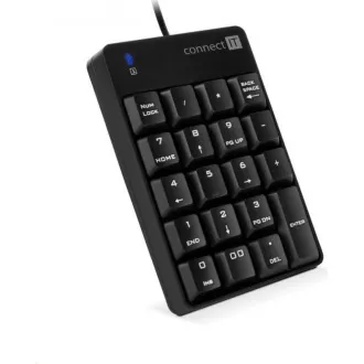 CONNECT IT NumCALC drátová numerická klávesnice, ČERNÁ