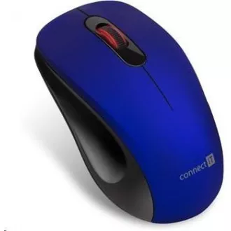 CONNECT IT "MUTE" bezdrátová optická tichá myš, USB, (+ 1x AA baterie zdarma), modrá