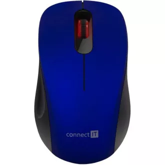 CONNECT IT "MUTE" bezdrátová optická tichá myš, USB, (+ 1x AA baterie zdarma), modrá