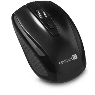 CONNECT IT Bezdrátová optická myš (+ 2x AAA baterie zdarma), černá
