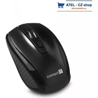 CONNECT IT Bezdrátová optická myš (+ 2x AAA baterie zdarma), černá