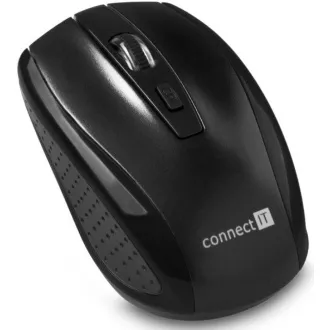 CONNECT IT Bezdrátová optická myš (+ 2x AAA baterie zdarma), černá