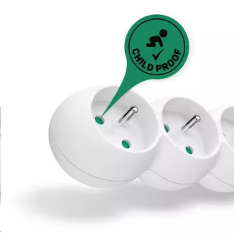 CONNECT IT prodlužovací kabel 230 V, 3 zásuvky, 1, 5 m, s vypínačem (bílý)