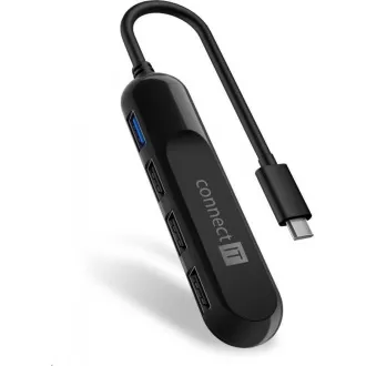 CONNECT IT USB-C hub USB 3.0, externí, černý