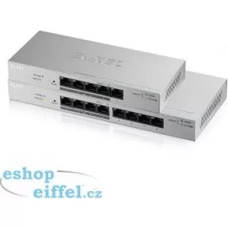 Zyxel GS1200-8HP 8-port Desktop Gigabit Web Smart switch, 4x PoE 802.3at, PoE budget 60W, fanless