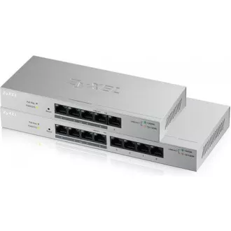 Zyxel GS1200-8HP 8-port Desktop Gigabit Web Smart switch, 4x PoE 802.3at, PoE budget 60W, fanless