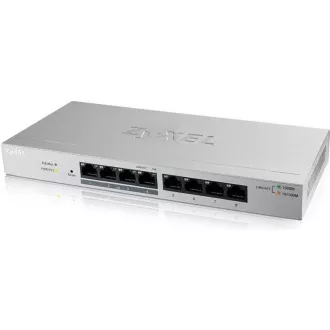 Zyxel GS1200-8HP 8-port Desktop Gigabit Web Smart switch, 4x PoE 802.3at, PoE budget 60W, fanless