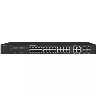 Zyxel GS1920-24HPv2 28-port Gigabit WebManaged PoE Switch, 24x gigabit RJ45, 4x gigabit RJ45/SFP, 802.3at, 375W pro PoE