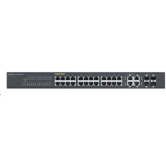 Zyxel GS1920-24HPv2 28-port Gigabit WebManaged PoE Switch, 24x gigabit RJ45, 4x gigabit RJ45/SFP, 802.3at, 375W pro PoE