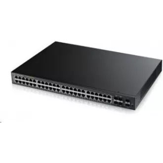 Zyxel GS1920-48HPV2 52-port Gigabit WebManaged PoE Switch, 48x gigabit RJ45, 4x gigabit RJ45/SFP, 2x SFP, 375W pro PoE