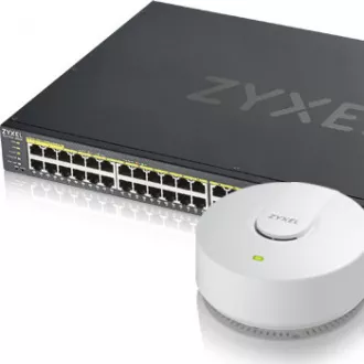 Zyxel GS1920-48HPV2 52-port Gigabit WebManaged PoE Switch, 48x gigabit RJ45, 4x gigabit RJ45/SFP, 2x SFP, 375W pro PoE