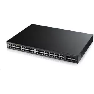 Zyxel GS1920-48HPV2 52-port Gigabit WebManaged PoE Switch, 48x gigabit RJ45, 4x gigabit RJ45/SFP, 2x SFP, 375W pro PoE