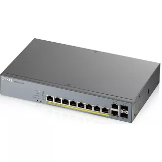 Zyxel GS1350-12HP 12 Port smart managed CCTV PoE switch, long range, 130W, 10x GbE, 2x SFP