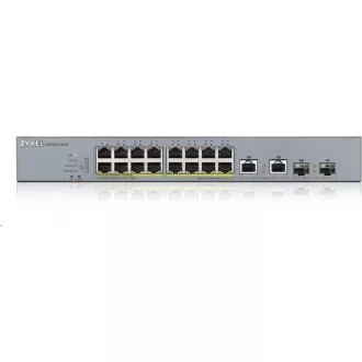 Zyxel GS1350-18HP 18 Port smart managed CCTV PoE switch, long range, 250W, 16x GbE, 2x combo RJ45/SFP