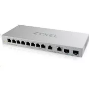 Zyxel XGS1010-12 12-port Gigabit Switch, 8x gigabit RJ45, 2x 2, 5GbE RJ45, 2x SFP+