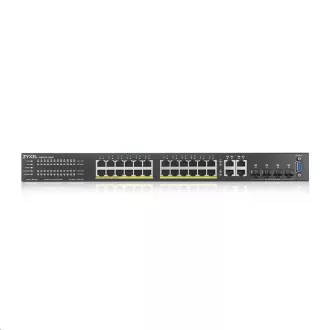 Zyxel GS2220-28HP 28-port L2 Managed Gigabit PoE Switch, 24x gigabit RJ45, 4x gigabit RJ45/SFP, PoE 375 W