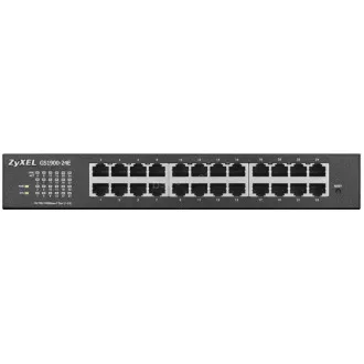Zyxel GS1900-24E 24-port Desktop Gigabit Web Smart switch: 24x Gigabit metal, IPv6, 802.3az (Green), fanless, rack kit