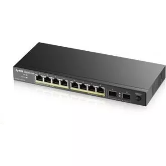 Zyxel GS1100-10HP v2 10-port Desktop Gigabit PoE Switch, 8x gigabit PoE RJ45, 2x SFP, 120W PoE budget