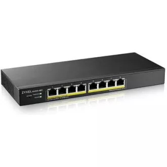 Zyxel GS1915-8EP 8-port Gigabit Web Smart PoE switch, 8x gigabit RJ45, fanless, 60W PoE budget