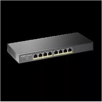 Zyxel GS1900-8HP v3 8-port Desktop Gigabit Web Smart PoE switch: 8x Gigabit metal, IPv6, PoE budget 70W, fanless