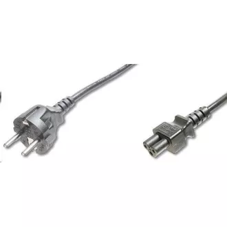 PREMIUMCORD Kabel napájecí 230V pro NTB 2m (3pin C5, trojlístek, "Mickey Mouse")