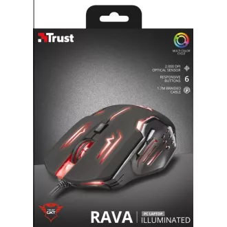 TRUST Myš GXT 108 RAVA ILlluminated Gaming Mouse TRUST Myš GXT 108 RAVA ILlluminated Gaming Mouse