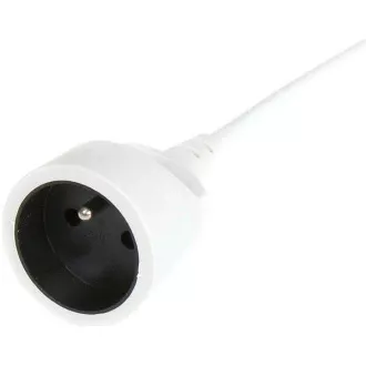 PREMIUMCORD Prodlužovací přívod 230V 3m, 1 zásuvka (M/F) bílá